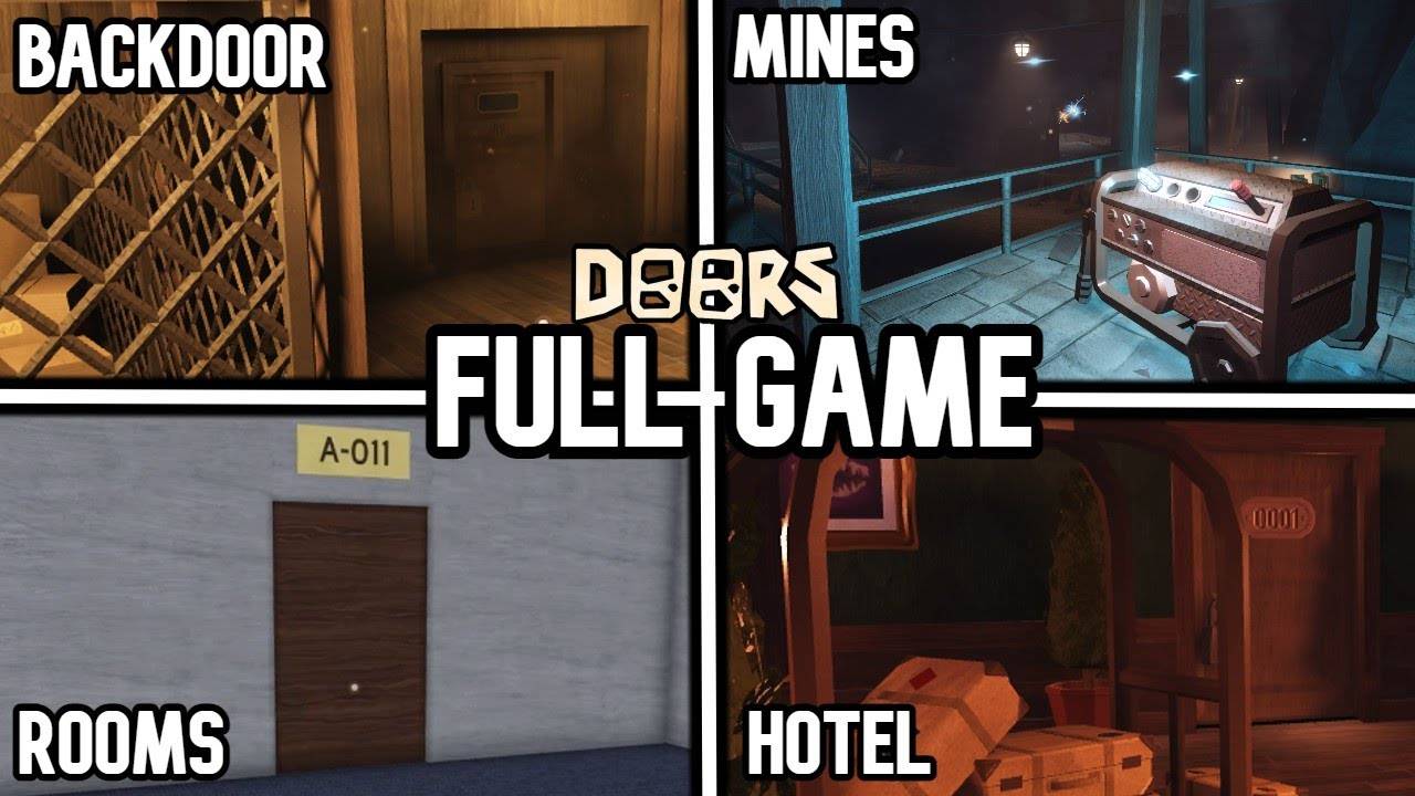 WORLD RECORD Speedrun in DOORS Backdoor + Hotel + Rooms + Mines (No Cheats) SOLO FULL Walkthrough