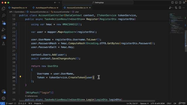 144 - Updating the API register method