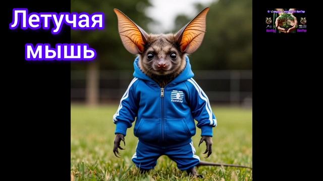 Летучая мышь в спортивном костюме.