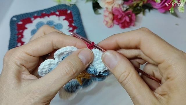 Мастер класс: "бабушкин квадрат для этносумки" #вязание