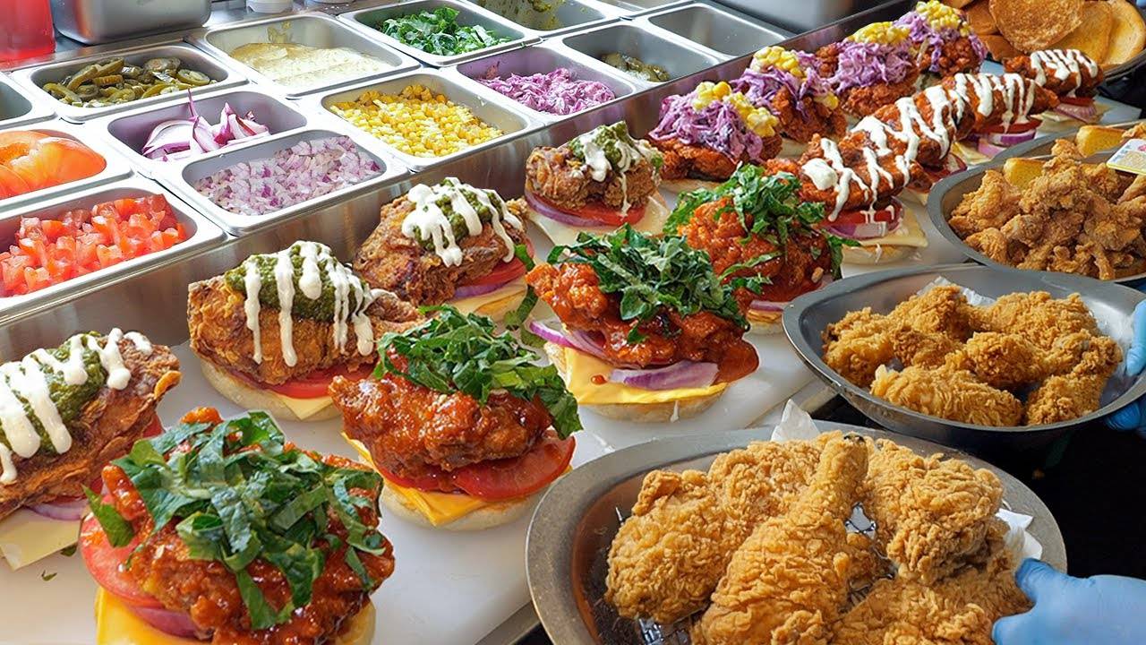 Хрустящий и сочный! Топ-3 корейских сэндвичей с курицей - Корейская уличная еда