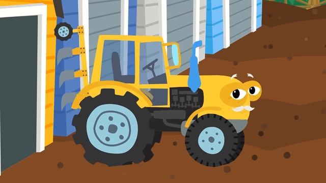 Учим цвета - ТРАКТОРЁНОК - Песенка мультик как Акуленок
