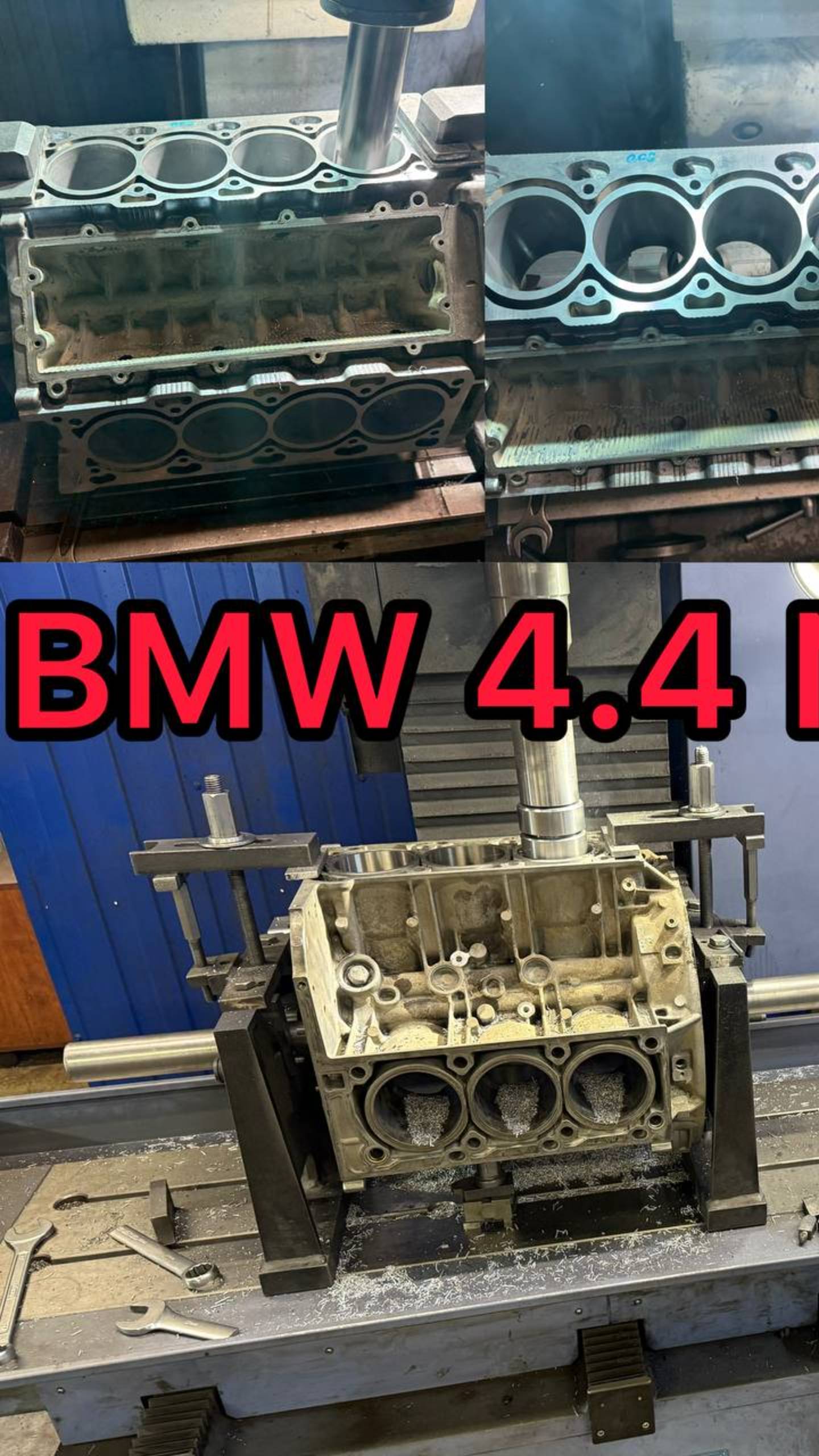 Гильзовка блока BMW 545 645 745 X5 4.4 N62B44 N62 Расточка Фрезеровка БМВ 545, 645, 745, Х5 4,4