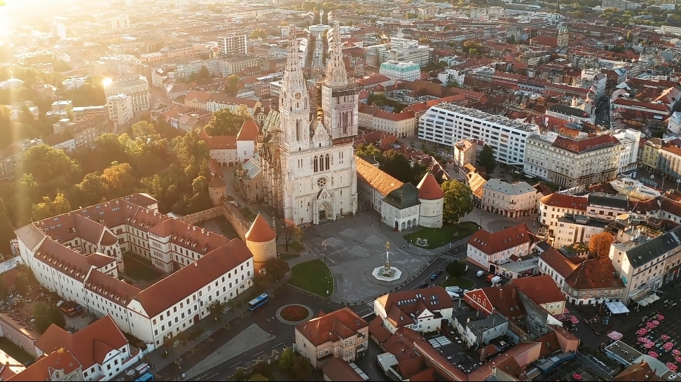 Загреб, Хорватия. Кадры с дрона.