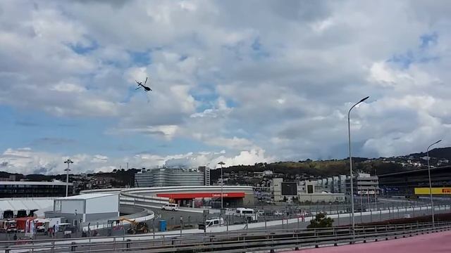 Формула 1 в Сочи. Вид с моста на Главную трибуну. 28.09.2019.