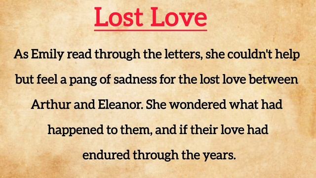 English Speaking Practice Story Everyday   Best Way To Learn English   Interesting Story Lost Love