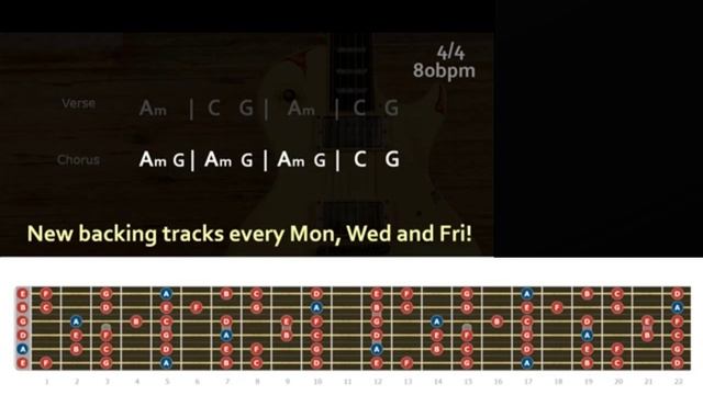 Mellow Atmospheric Melodic Rock Backing Track in Am
