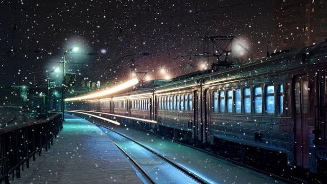 Снег на перроне