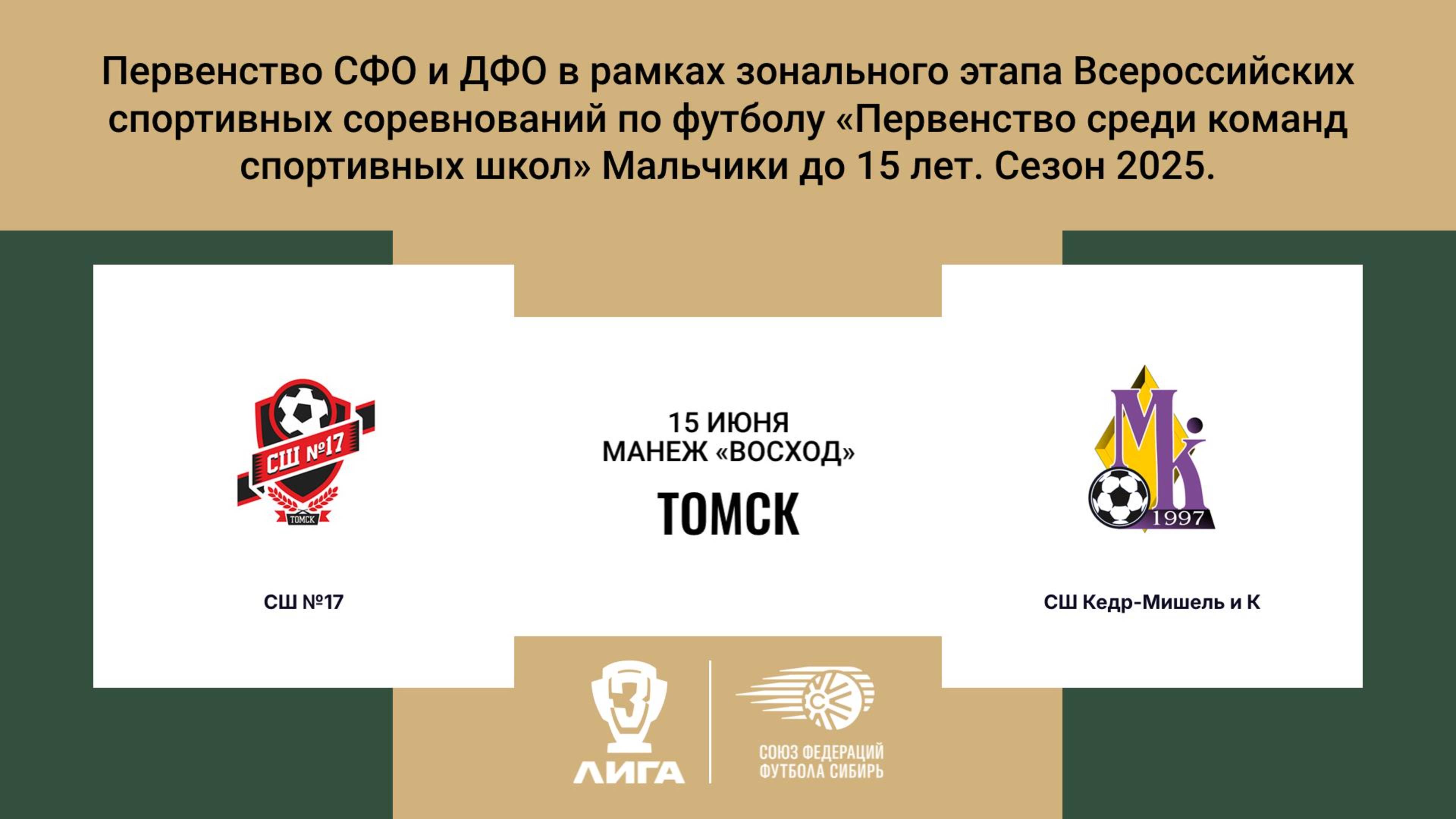 «СШ №17» г. Томск - «Кедр-Мишель и К» г. Томск.Первенство СФО и ДФО. Мальчики до 15 лет.