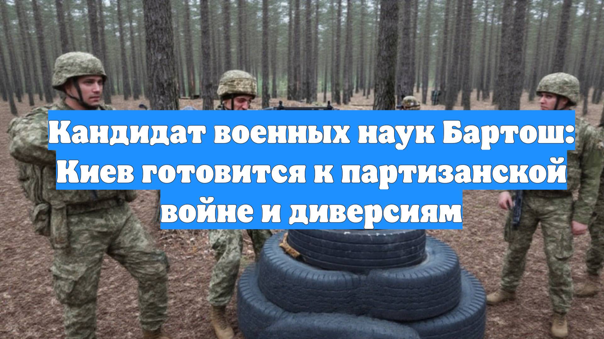 Кандидат военных наук Бартош: Киев готовится к партизанской войне и диверсиям