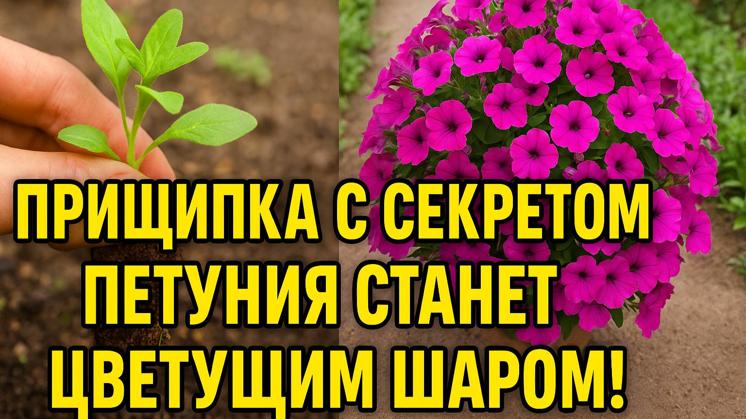 Прищипка и перевалка петунии — как вырастить цветущий шар!