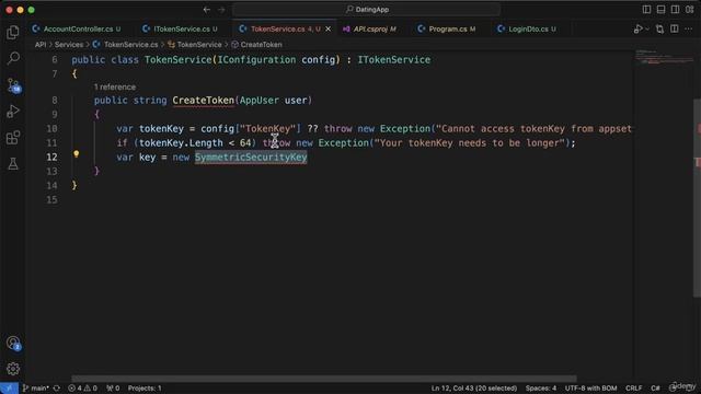 39 - Adding the create token logic
