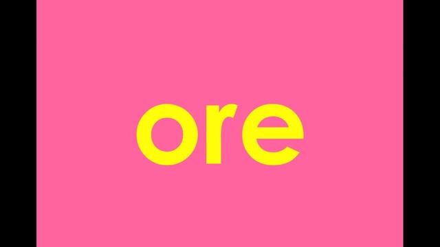 Word Family Patterns - ore