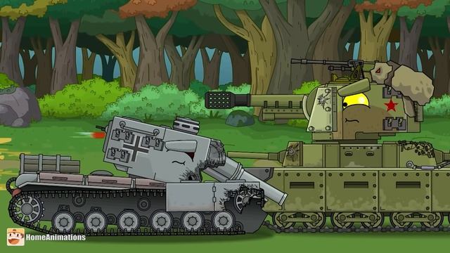 HomeAnimations – Мультики про танки  Монстр Фанатик ： Стальной кулак vs Федор ： Советский богатырь -