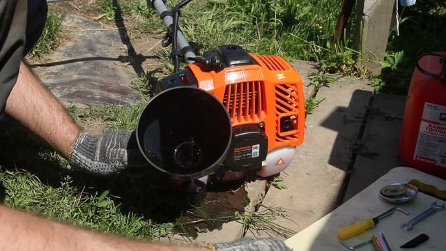 Первый запуск бензотриммера PATRIOT PT 554