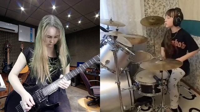 Enter Sandman - Metallica - cover by Alexia and Sonya