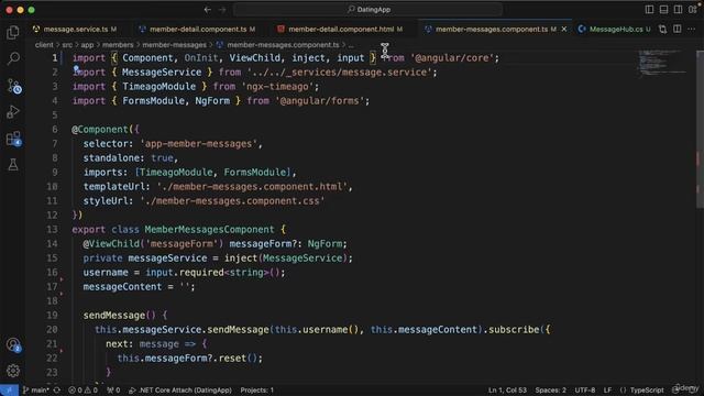 225 - Refactoring the message components to use the hub