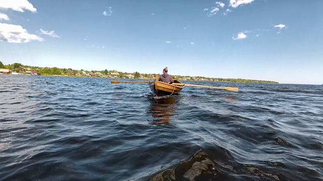 деревянная лодка кижанка