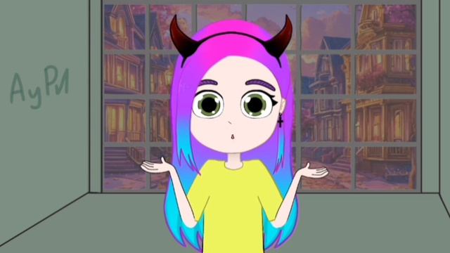 Как моя подруга чуть не .... кальмара из-за ПИКОВОЙ ДАМЫ (анимация) Аури.mp4
