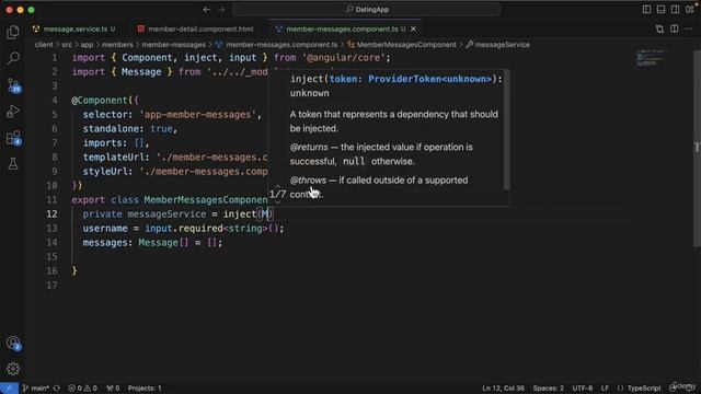 186 - Adding the message thread in the client