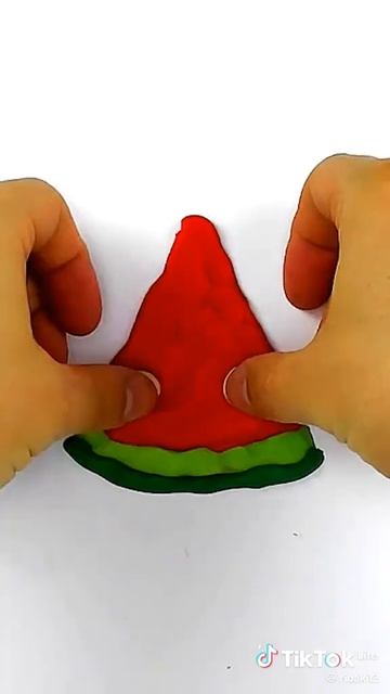 арбуз из пластелина 🍉🍉🍉