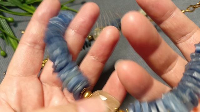 Украшение мечты - кианит и цитрин в золоте! #кианит #магиякамня #авторскиеукрашения