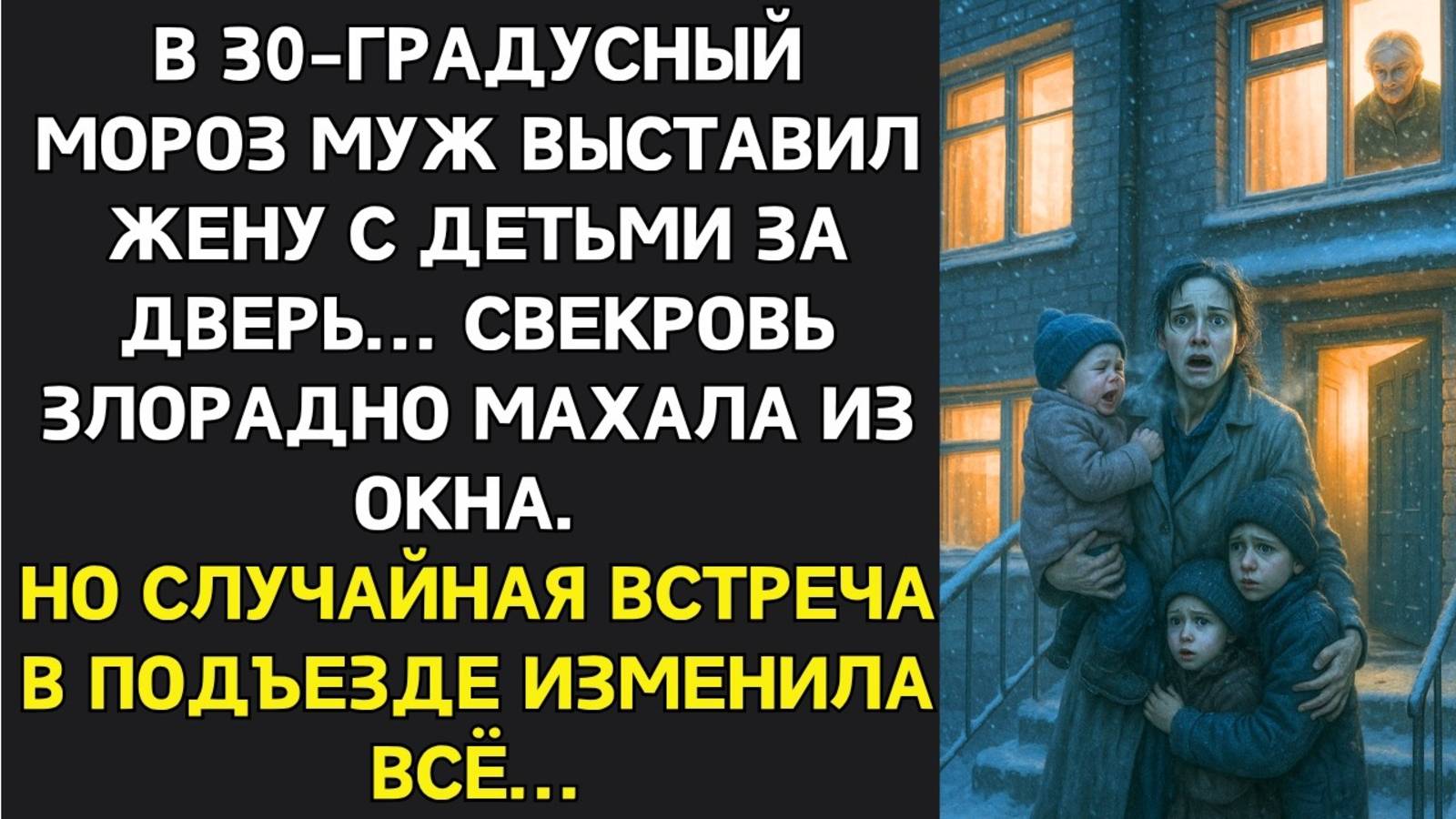 Истории из жизни. Муж выгнал жену с тремя детьми в мороз Аудио рассказы, Жизненные истории слушать