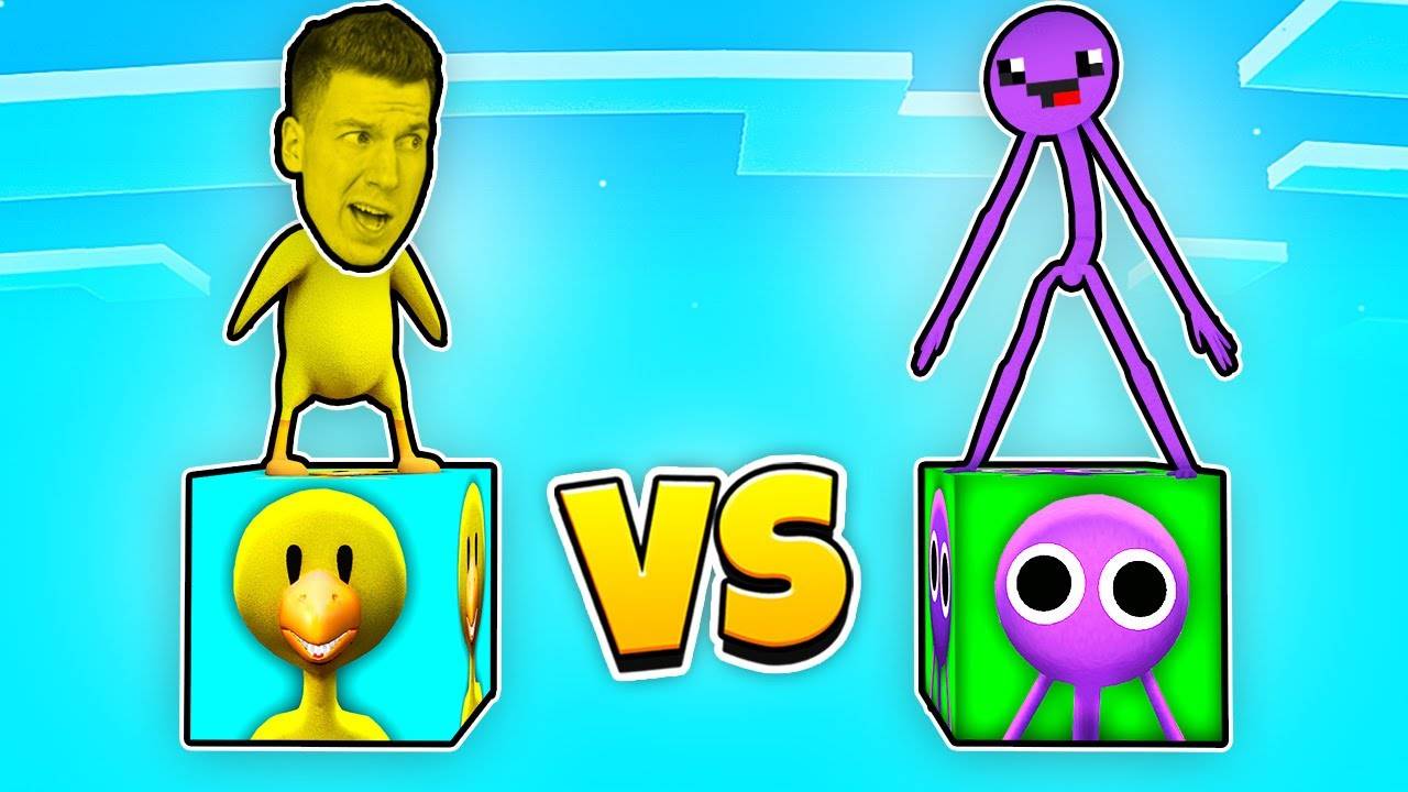 😱 РАДУЖНАЯ БИТВА ! Лаки Блок ЖЁЛТЫЙ vs Лаки Блок ФИОЛЕТОВЫЙ РАДУЖНЫЕ ДРУЗЬЯ в Майнкрафт ! ВЛАДУС