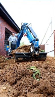 Планировка участка мини экскаватором Rippa