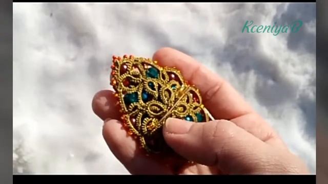 Брошь "Осенний вальс"