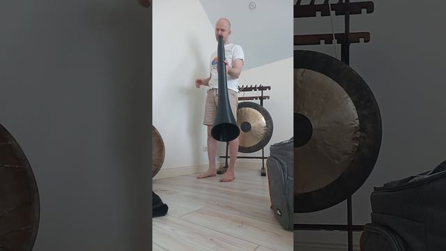 Диджериду много тональный, шикарный инструмент. Черный.