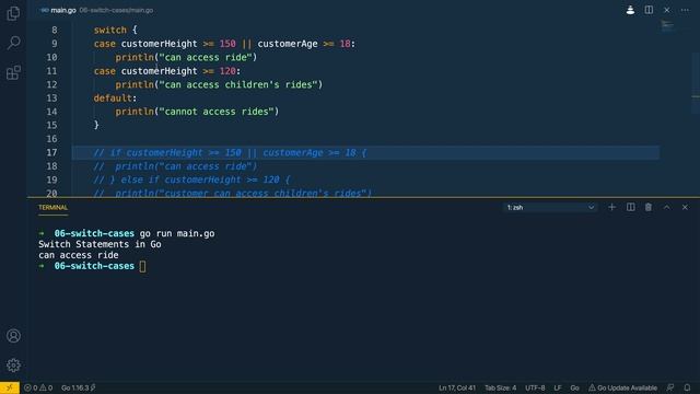 07 - Switch Statements in Go
