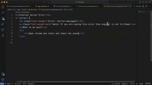 76 - Adding a server error page