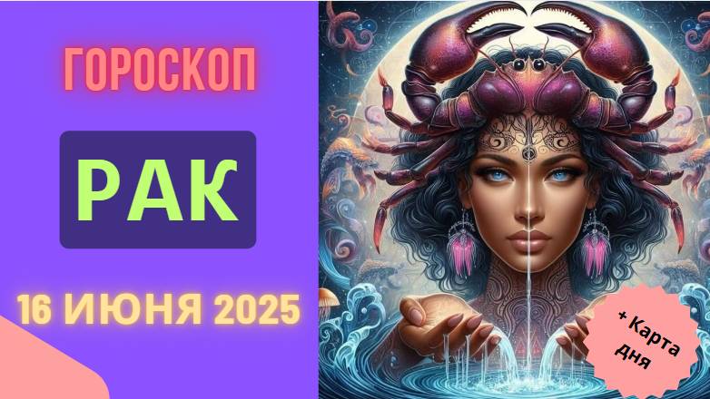♋ ГОРМОСКОП НА СЕГОДНЯ 16 ИЮНЯ 2025 ДЛЯ РАКОВ — ВРЕМЯ ВНУТРЕННЕЙ СИЛЫ И ПРОГРЕССА