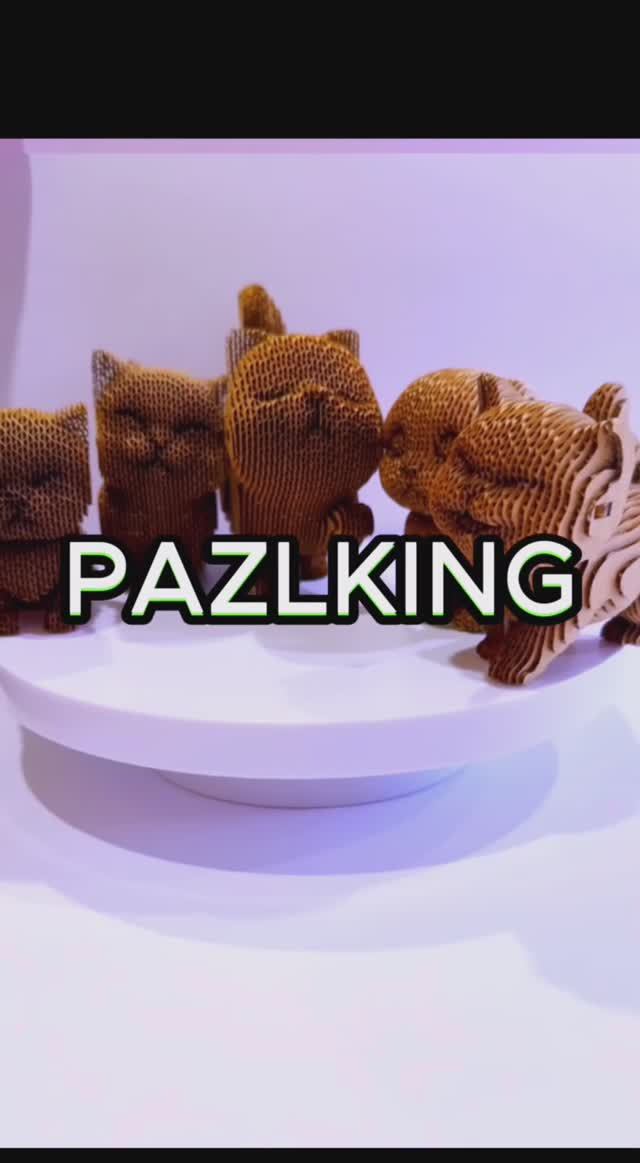 3д Пазл из картона Пять Котят - Pazlking