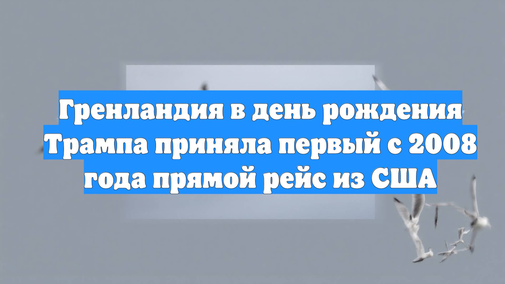 Гренландия в день рождения Трампа приняла первый с 2008 года прямой рейс из США