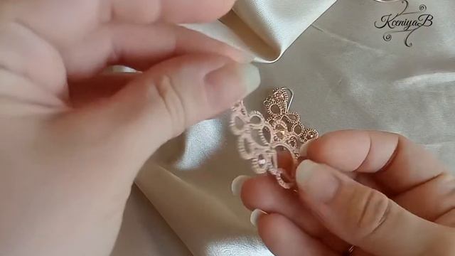 Серьги фриволите Тайна