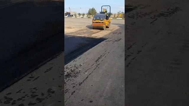 SANY STR50C-8 в работе (Россия, Краснодар) тротуарный каток
