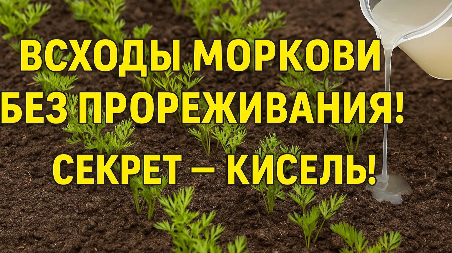Быстрые всходы моркови без прореживания — способ с киселём!