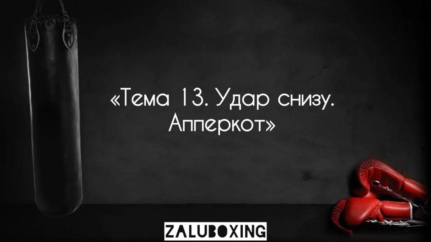 Тема 13. Удар снизу - апперкот. Восходящий удар