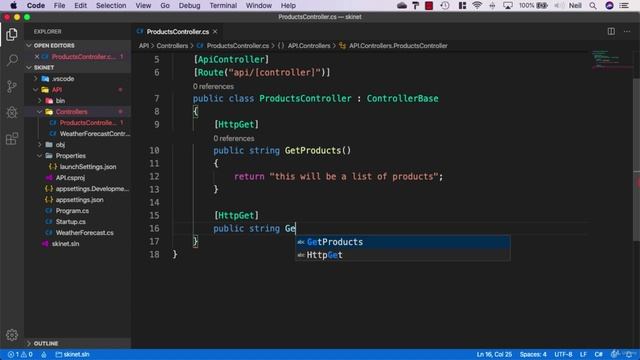 010 Adding our first API Controller