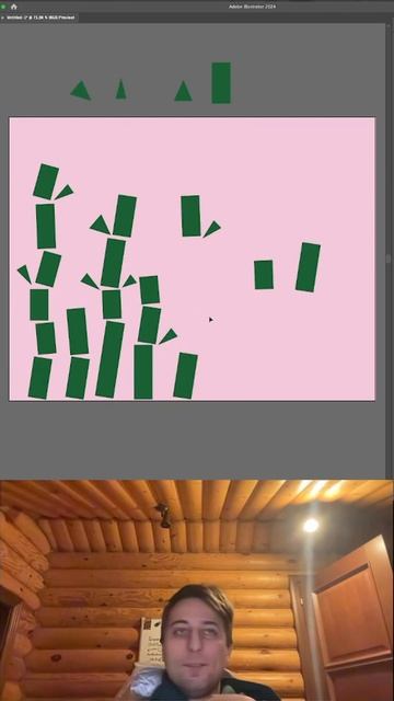 «Закат и бамбук» #design #art #bamboo
