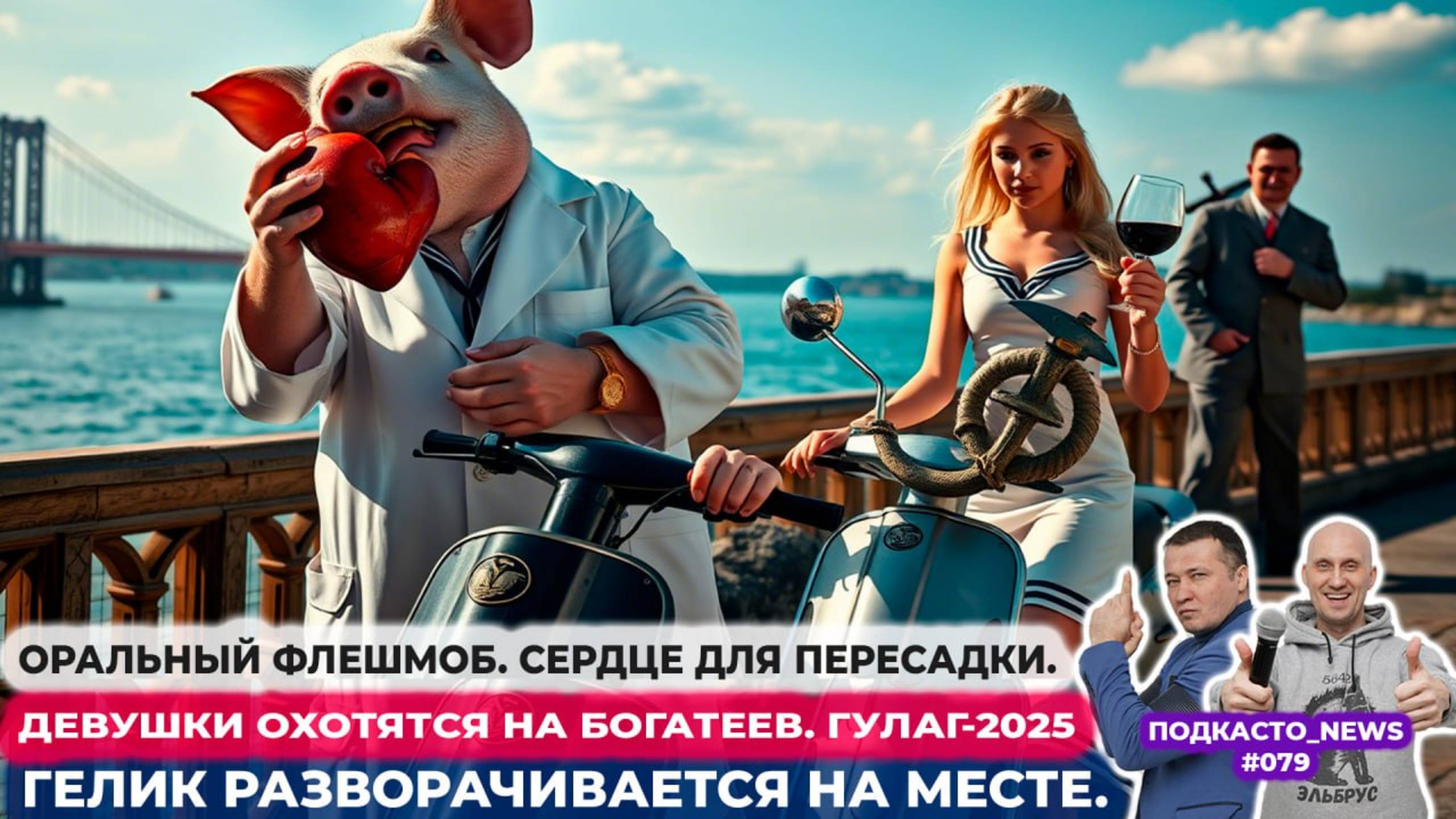 Гелик разворачивается на месте. Девушки за охотой богатея.  Гулаг 2025. Оральный флешмоб. Сердце