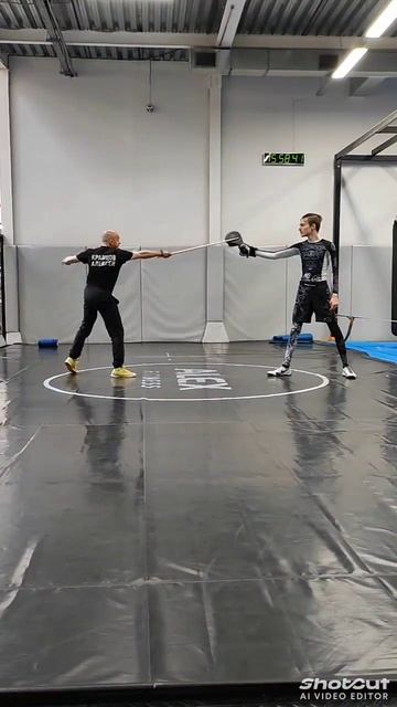 la canne de combat. Наработка скорости 1.0