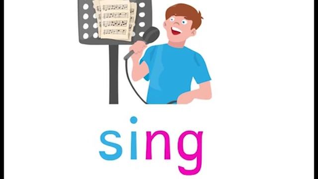 Phonics Letter Sounds- 'ng' with words, pictures and sounds