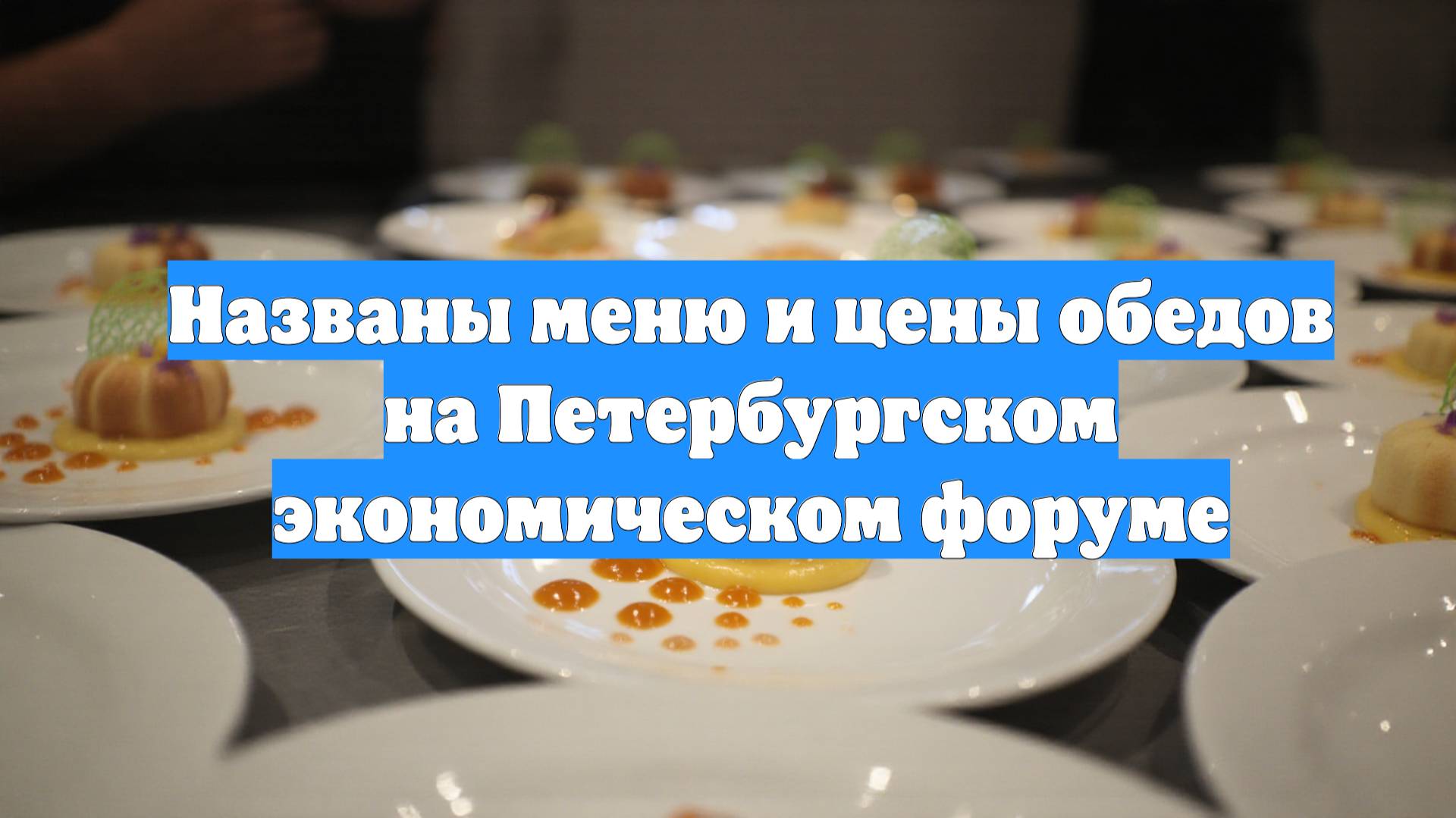 Названы меню и цены обедов на Петербургском экономическом форуме