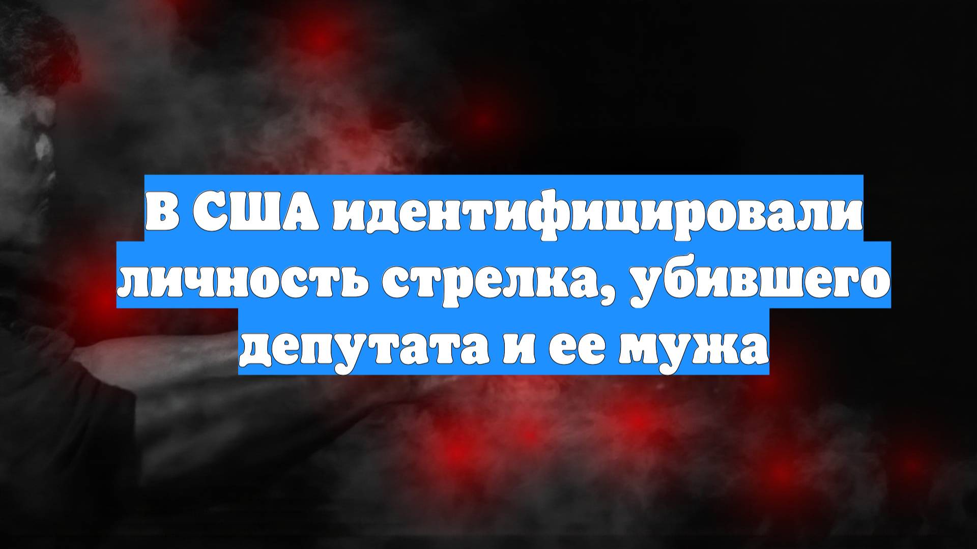 В США идентифицировали личность стрелка, убившего депутата и ее мужа