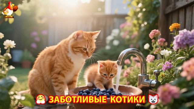 Заботливые котики спешат на помощь (79)