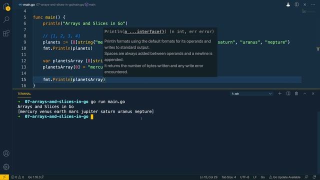 08 - Arrays and Slices in Go