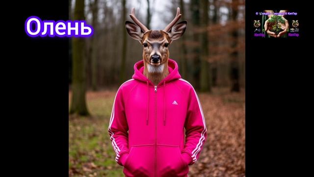 Оленя одеть в спортивный костюм.